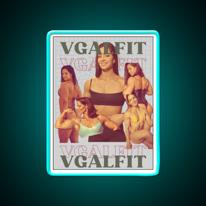 Vladislava Galagan Vintage Retro Gym Fitness Led Neon Sign Rgb Color