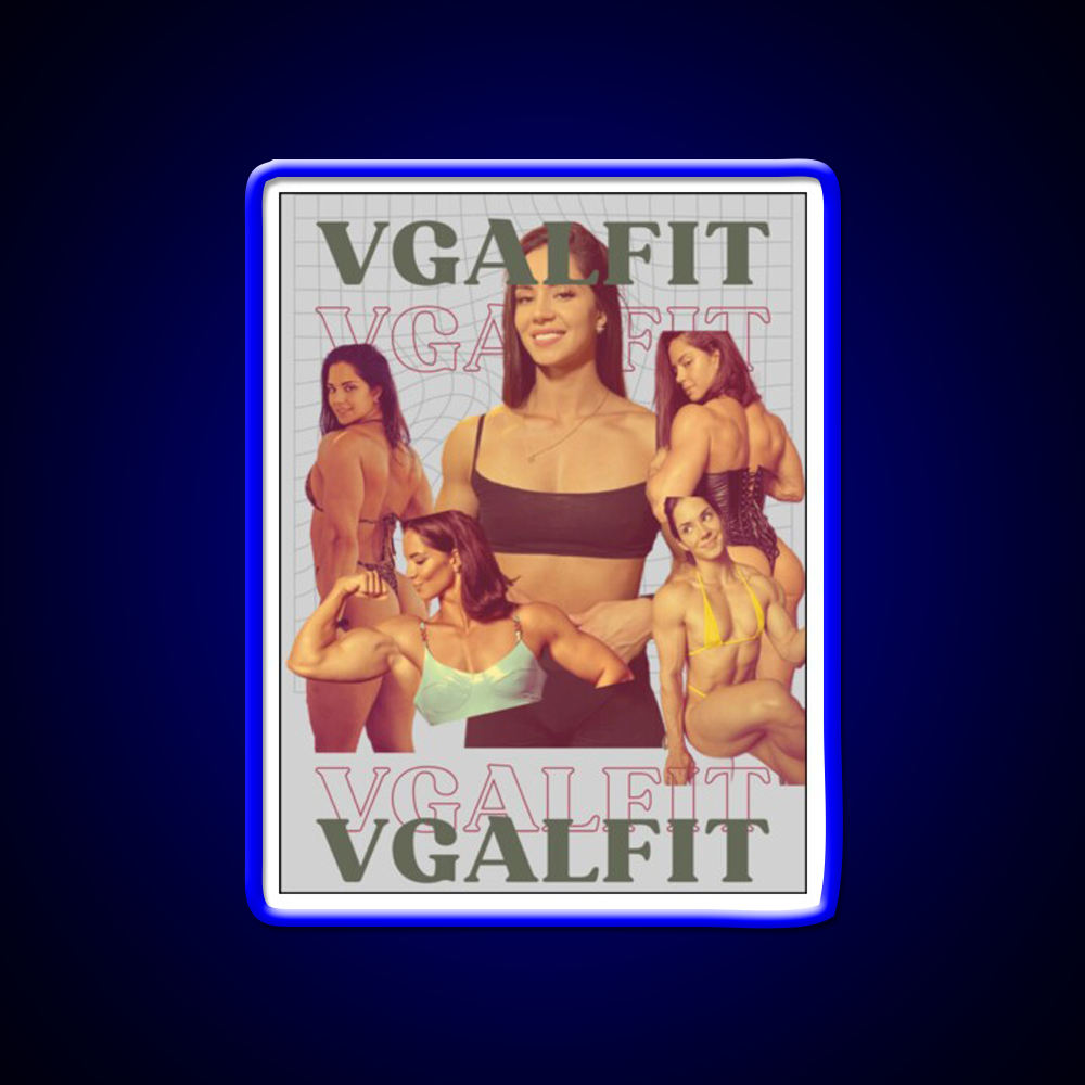 Vladislava Galagan Vintage Retro Gym Fitness Led Neon Sign Rgb Color