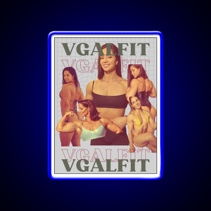 Vladislava Galagan Vintage Retro Gym Fitness Led Neon Sign Rgb Color