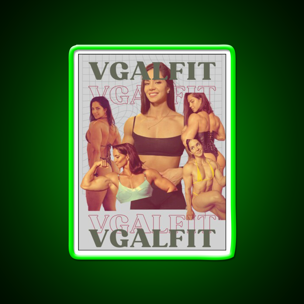 Vladislava Galagan Vintage Retro Gym Fitness Led Neon Sign Rgb Color