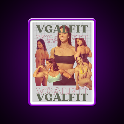 Vladislava Galagan Vintage Retro Gym Fitness Led Neon Sign Rgb Color