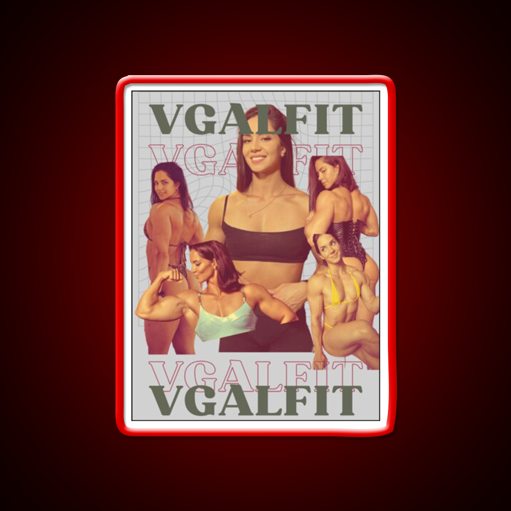 Vladislava Galagan Vintage Retro Gym Fitness Led Neon Sign Rgb Color