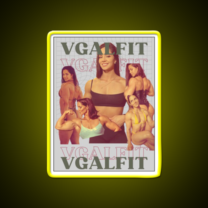 Vladislava Galagan Vintage Retro Gym Fitness Led Neon Sign Rgb Color