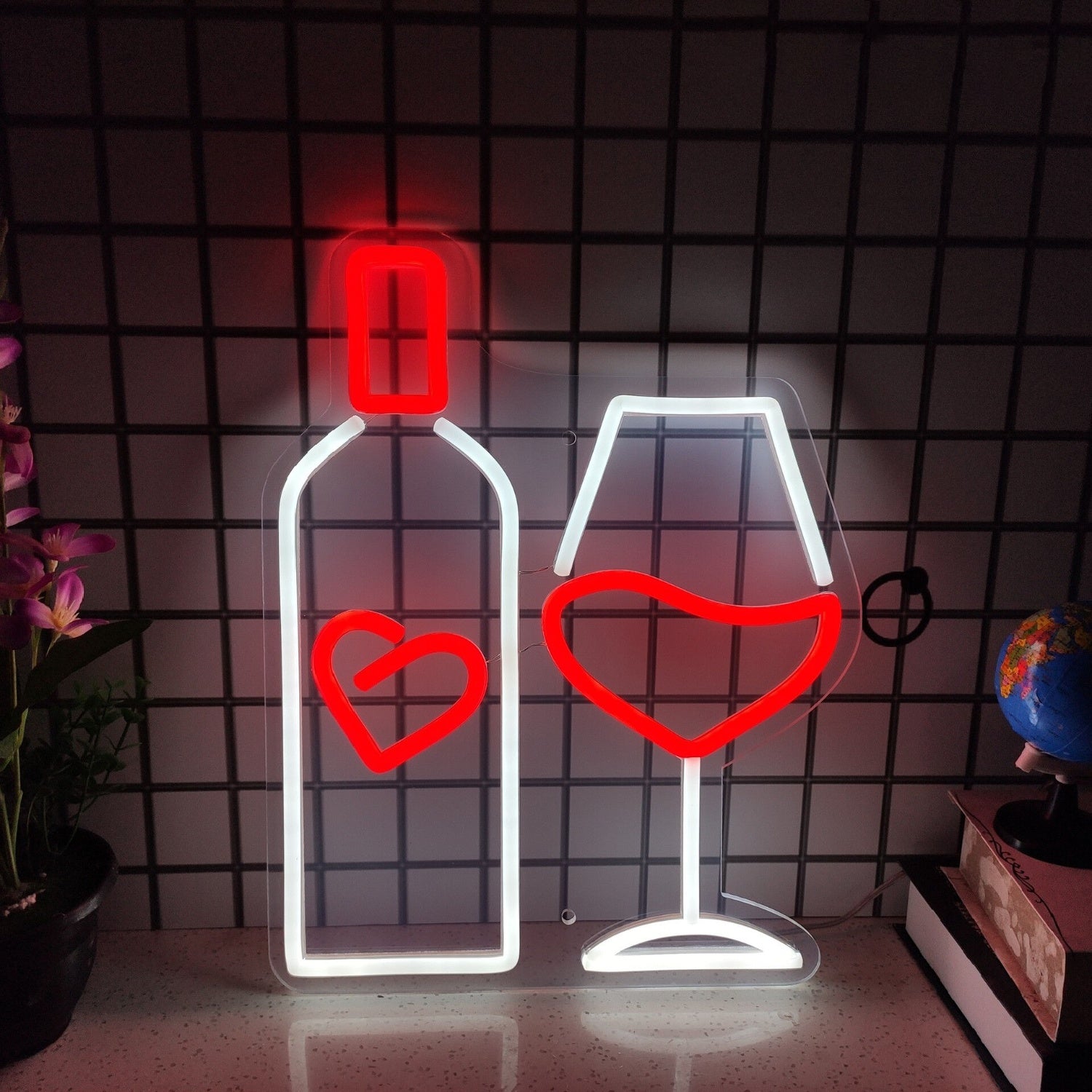 Vodka Bottle And Glass Combo Bar Led Neon Sign | Shineneon