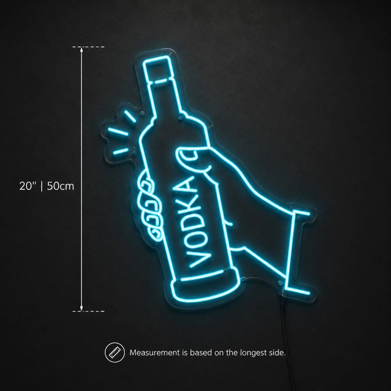 Vodka Bottle Outline Neon Sign LED Neon Sign size image