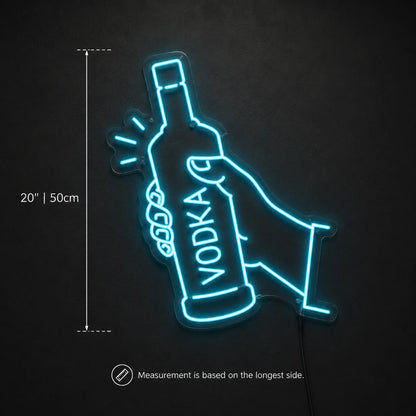 Vodka Bottle Outline Neon Sign LED Neon Sign size image