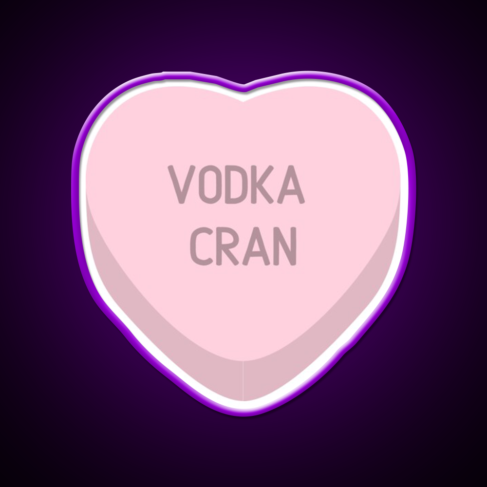 Vodka Cran Candy Heart Cocktail Bar Decor Led Neon Sign Rgb Color - LED neon sign view 9