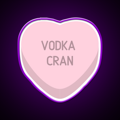 Vodka Cran Candy Heart Cocktail Bar Decor Led Neon Sign Rgb Color - LED neon sign view 9