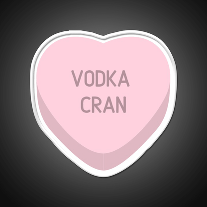 Vodka Cran Candy Heart Cocktail Bar Decor Led Neon Sign Rgb Color - Shineneon