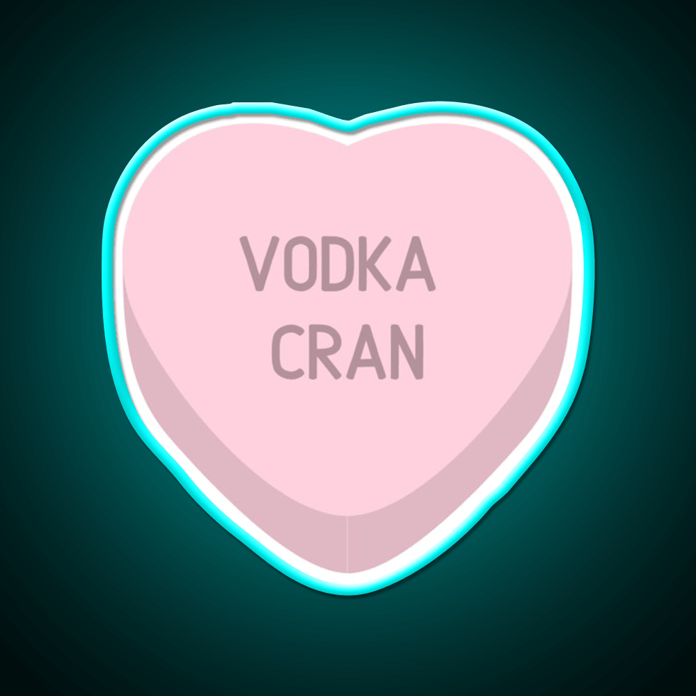 Vodka Cran Candy Heart Cocktail Bar Decor Led Neon Sign Rgb Color - Shineneon