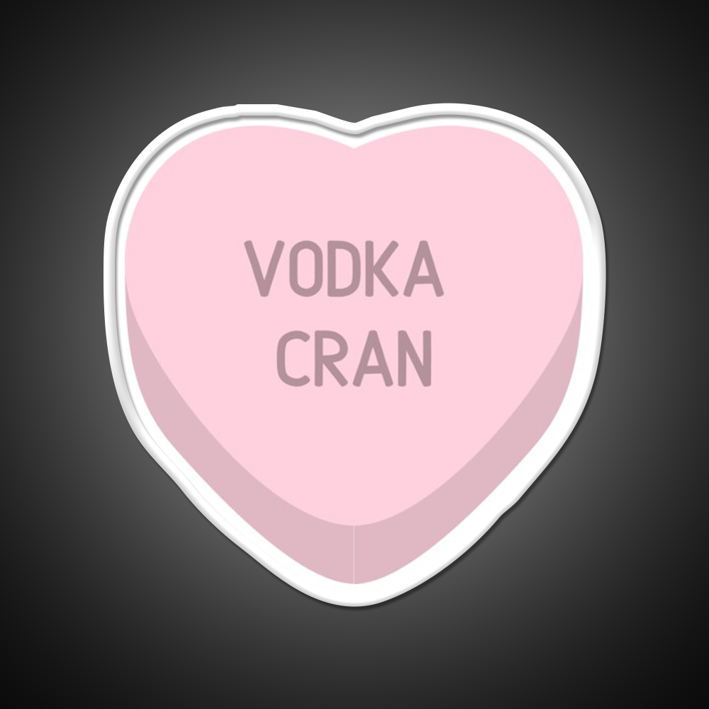 Vodka Cran Candy Heart Cocktail Bar Decor Led Neon Sign Rgb Color - LED neon sign view 11