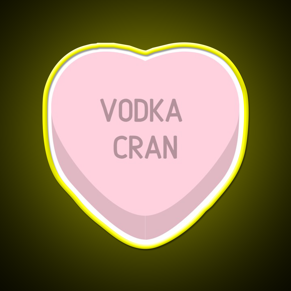 Vodka Cran Candy Heart Cocktail Bar Decor Led Neon Sign Rgb Color - LED neon sign view 7