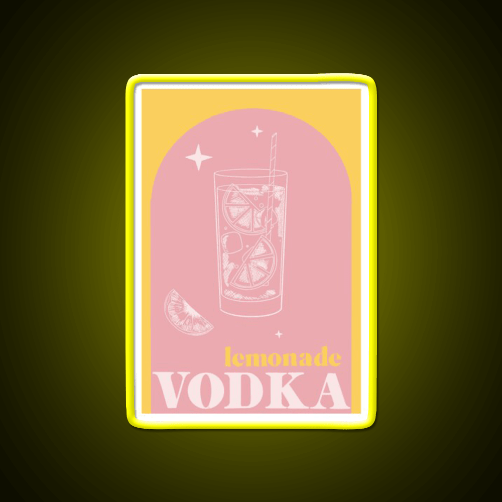 Vodka Lemonade Cocktail Bar Decor Led Neon Sign Rgb Color - Shineneon