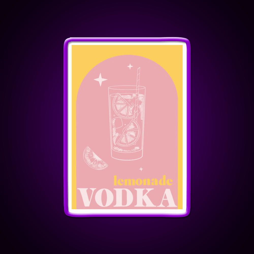 Vodka Lemonade Cocktail Bar Decor Led Neon Sign Rgb Color - Shineneon