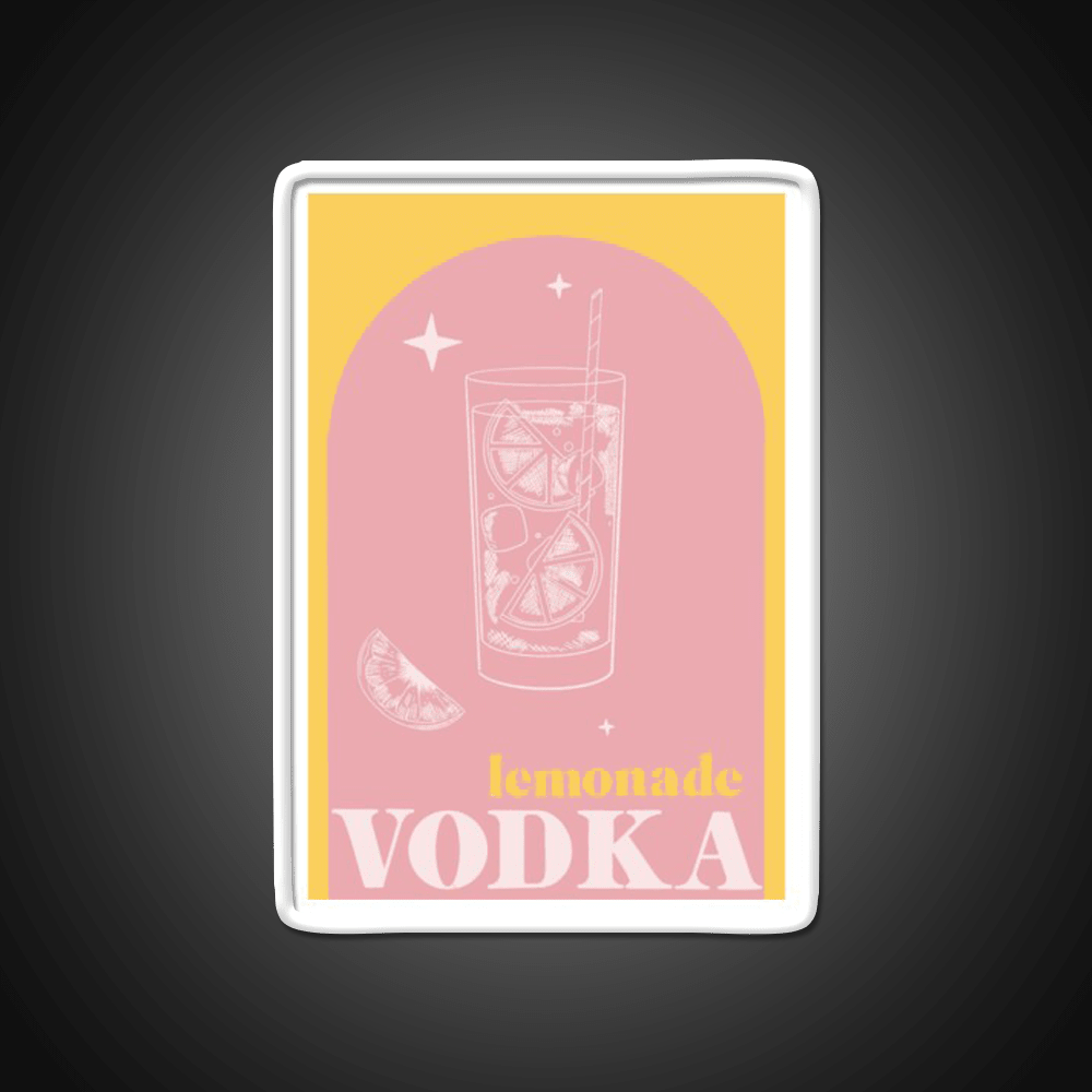 Vodka Lemonade Cocktail Bar Decor Led Neon Sign Rgb Color - Shineneon