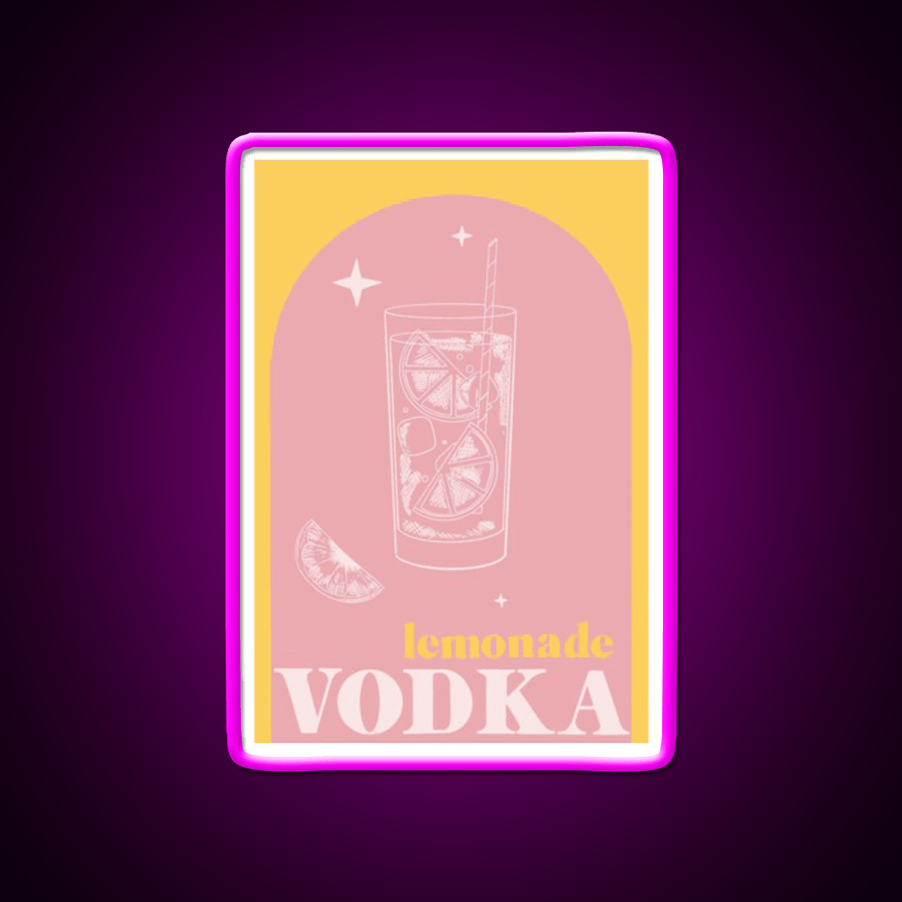Vodka Lemonade Cocktail Bar Decor Led Neon Sign Rgb Color - Shineneon