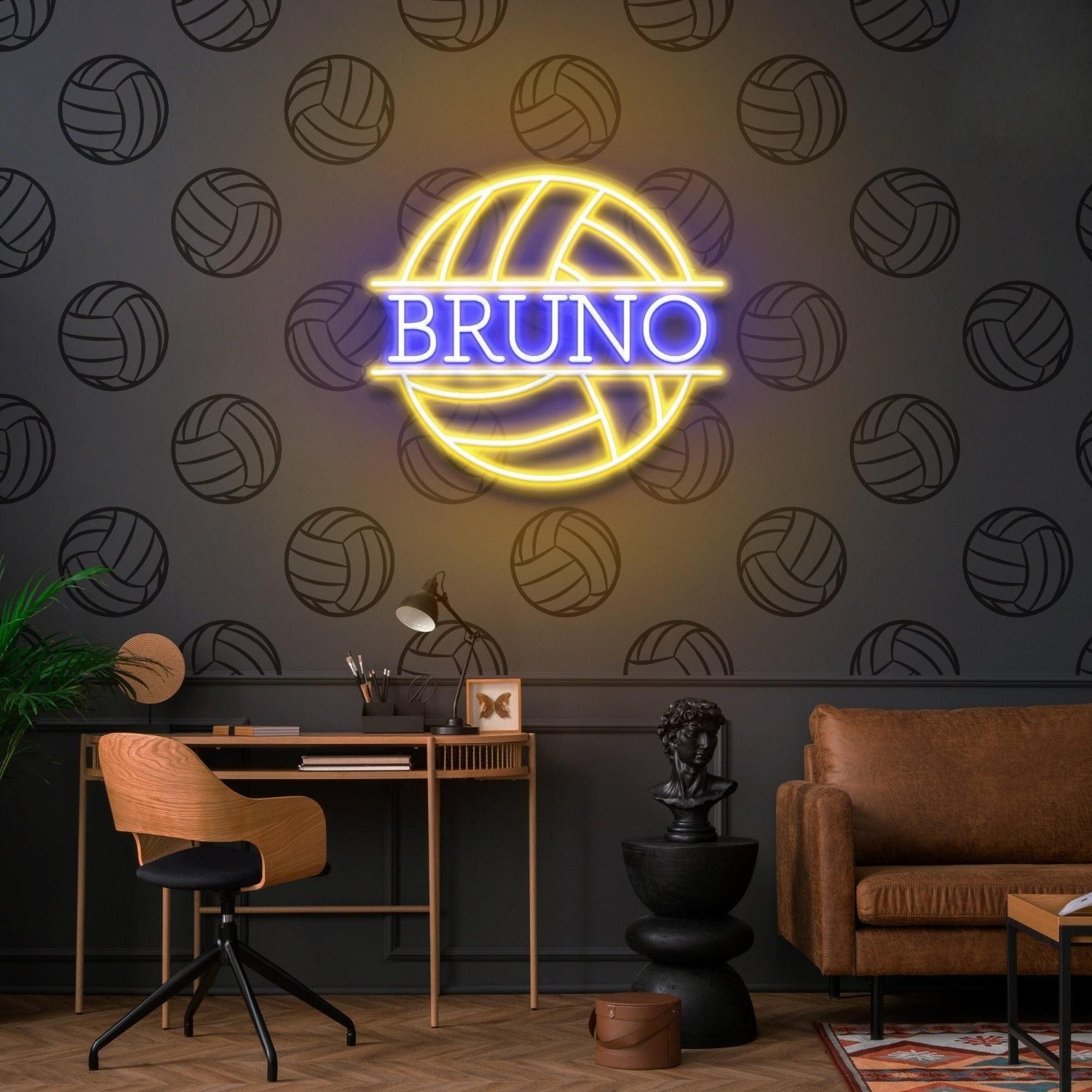 Volleyball Led Neon Sign With Your Lovely Kids Name | Shineneon