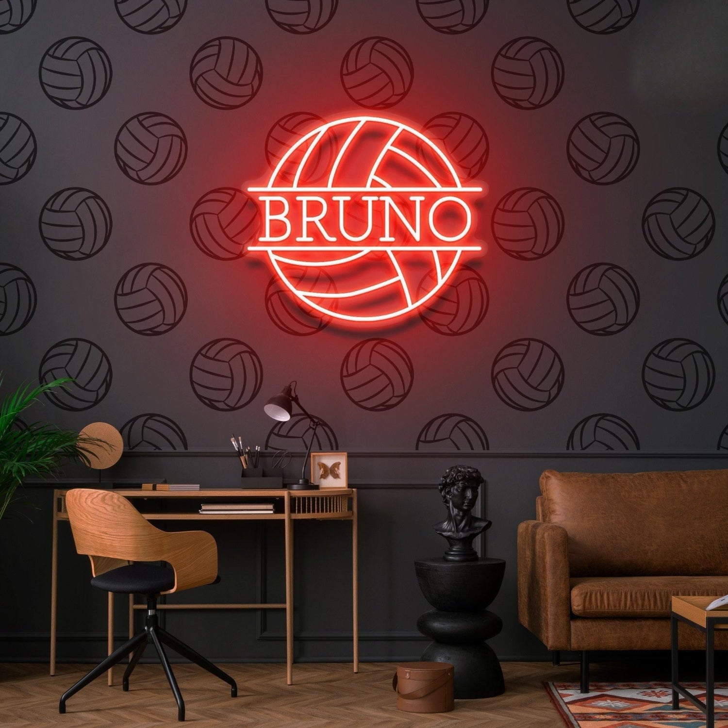 Volleyball Led Neon Sign With Your Lovely Kids Name | Shineneon