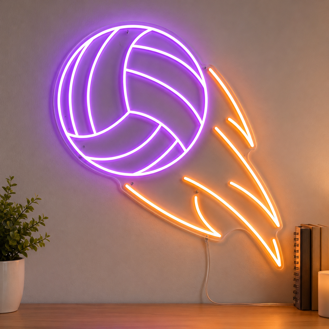 Volleyball Room Decor LED Neon Sign main product image