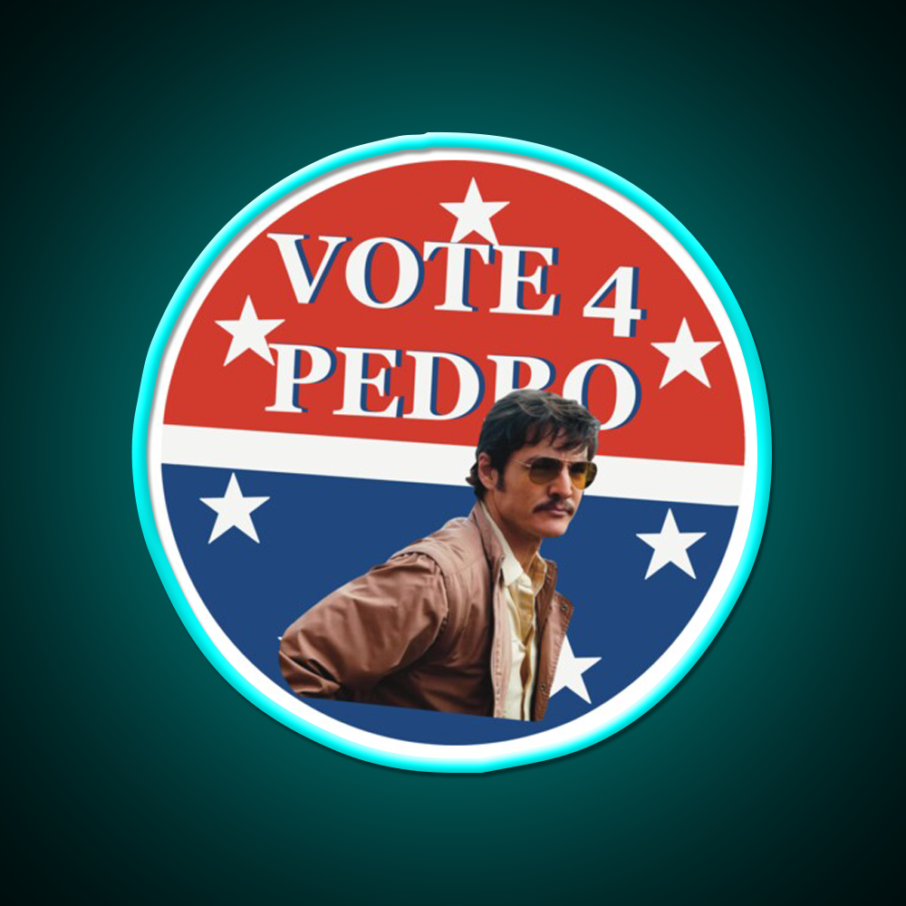 Vote 4 Narcos Pedro Whiskey Drink Bar Led Neon Sign Rgb Color