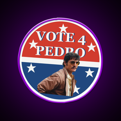 Vote 4 Narcos Pedro Whiskey Drink Bar Led Neon Sign Rgb Color