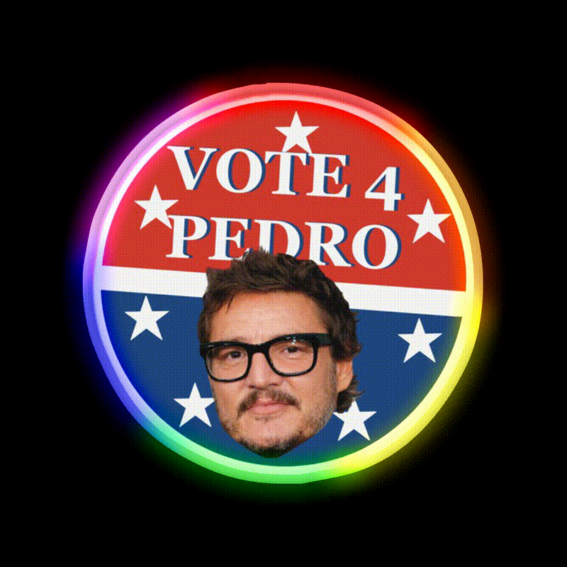 Vote 4 Pedro Whiskey Drink Bar Led Neon Sign Rgb Color