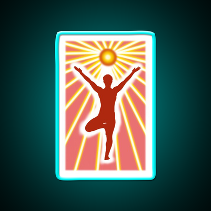 Vrikshasana Tree Yoga Pose Yoga Led Neon Sign For Wellness Space Rgb Color