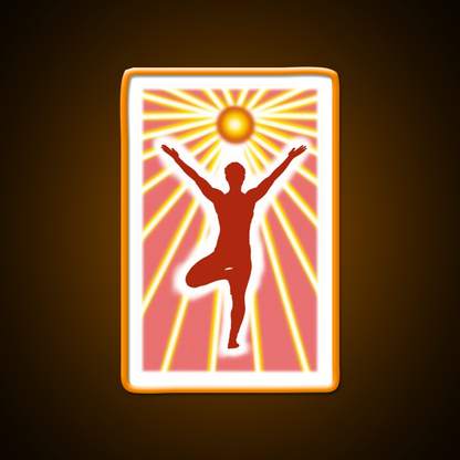 Vrikshasana Tree Yoga Pose Yoga Led Neon Sign For Wellness Space Rgb Color