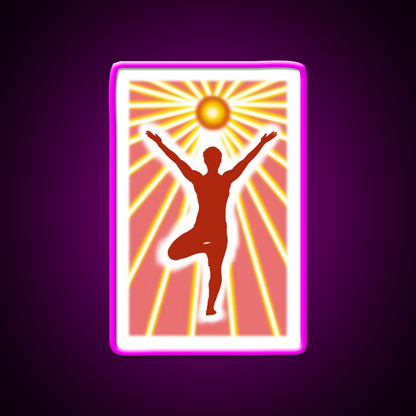 Vrikshasana Tree Yoga Pose Yoga Led Neon Sign For Wellness Space Rgb Color