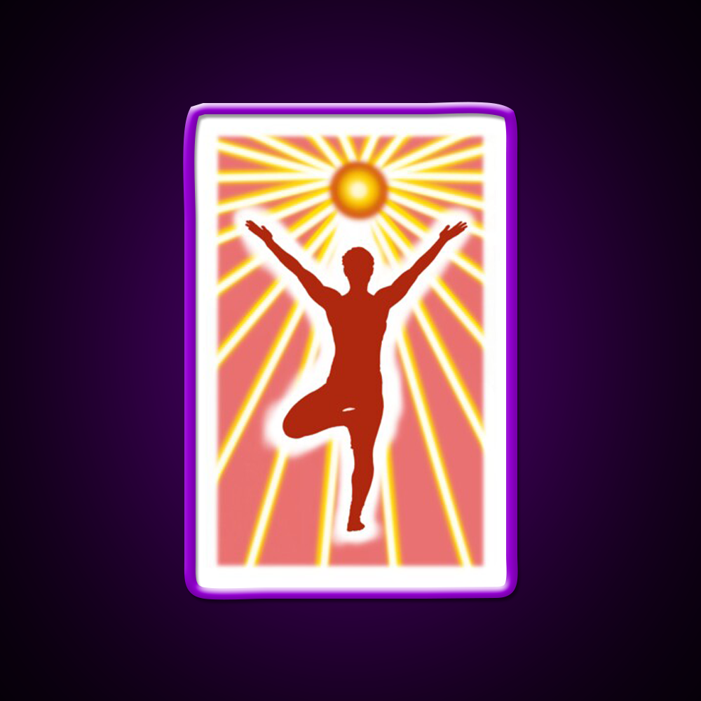 Vrikshasana Tree Yoga Pose Yoga Led Neon Sign For Wellness Space Rgb Color