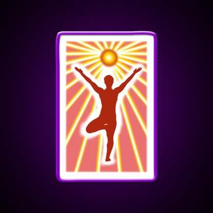 Vrikshasana Tree Yoga Pose Yoga Led Neon Sign For Wellness Space Rgb Color