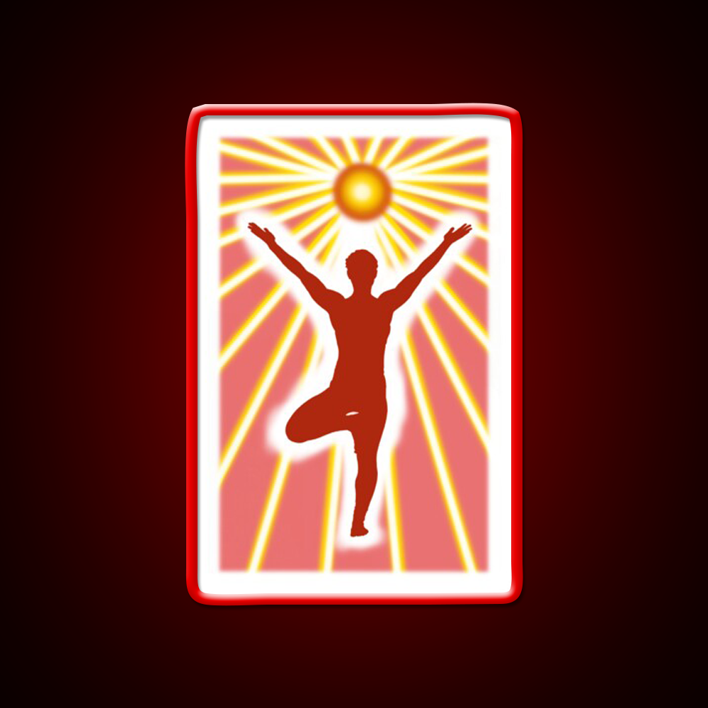 Vrikshasana Tree Yoga Pose Yoga Led Neon Sign For Wellness Space Rgb Color