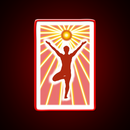 Vrikshasana Tree Yoga Pose Yoga Led Neon Sign For Wellness Space Rgb Color