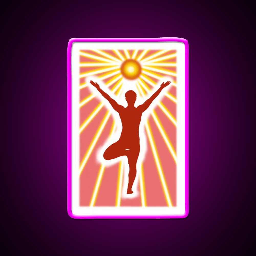 Vrikshasana Tree Yoga Pose Yoga Led Neon Sign For Wellness Space Rgb Color - Shineneon