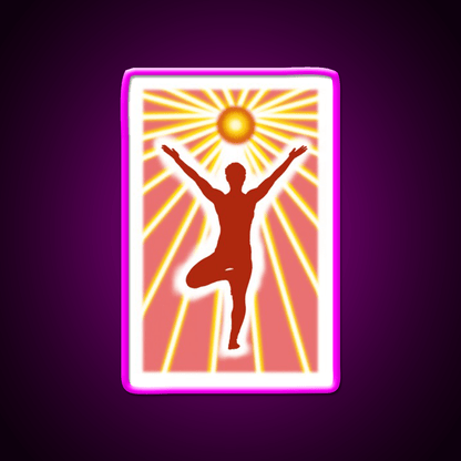 Vrikshasana Tree Yoga Pose Yoga Led Neon Sign For Wellness Space Rgb Color - Shineneon