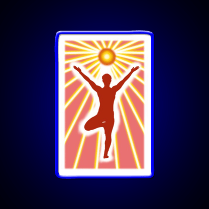 Vrikshasana Tree Yoga Pose Yoga Led Neon Sign For Wellness Space Rgb Color - Shineneon
