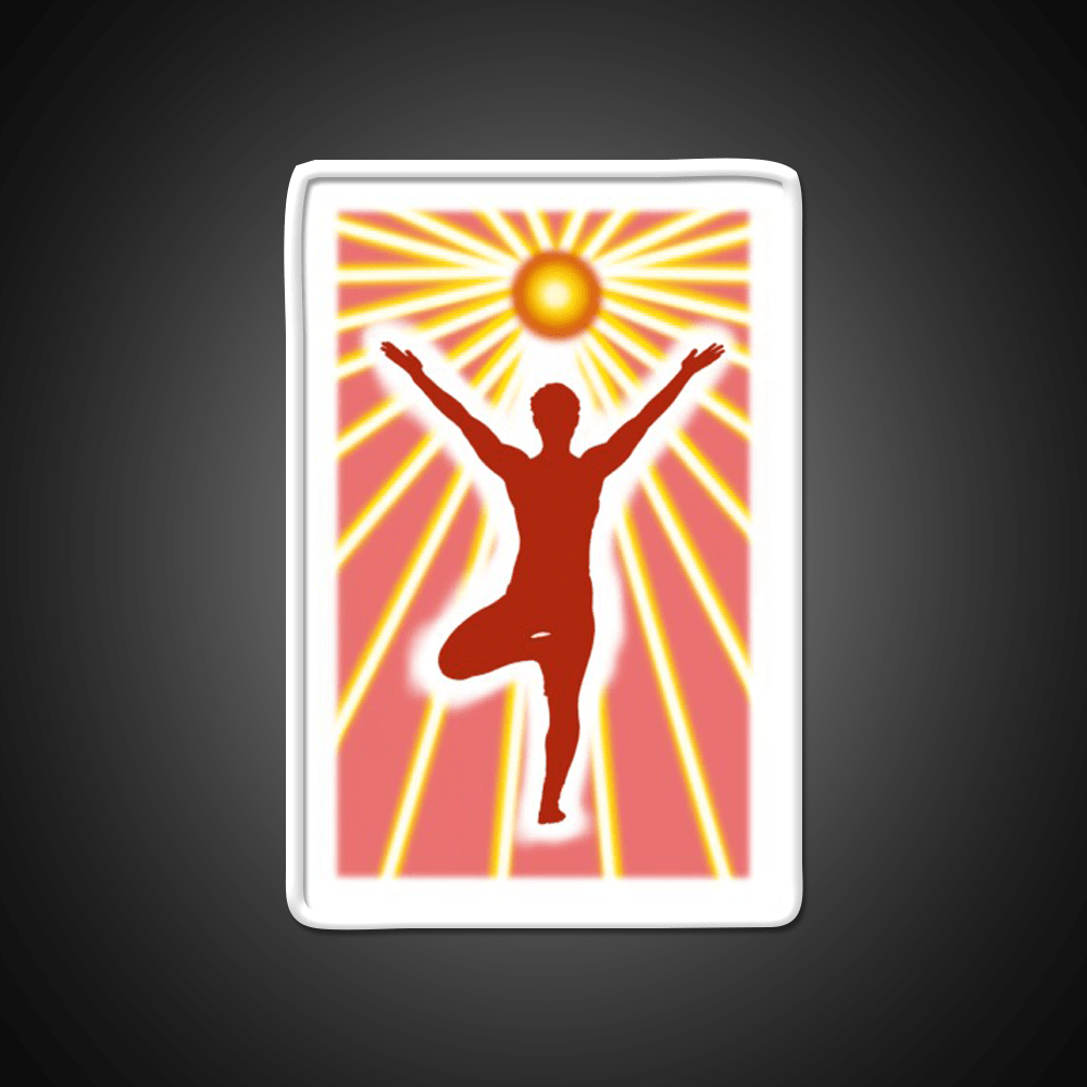 Vrikshasana Tree Yoga Pose Yoga Led Neon Sign For Wellness Space Rgb Color - Shineneon