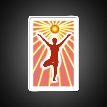 Vrikshasana Tree Yoga Pose Yoga Led Neon Sign For Wellness Space Rgb Color - Shineneon