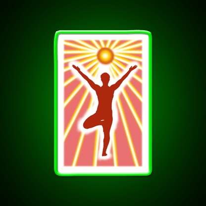 Vrikshasana Tree Yoga Pose Yoga Led Neon Sign For Wellness Space Rgb Color - Shineneon