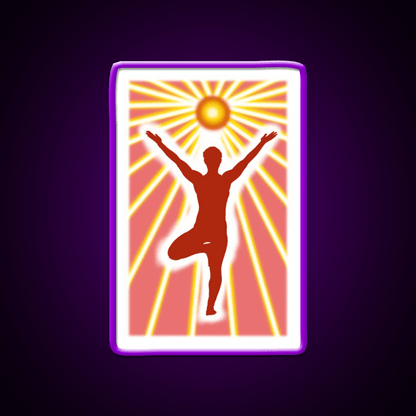 Vrikshasana Tree Yoga Pose Yoga Led Neon Sign For Wellness Space Rgb Color - Shineneon