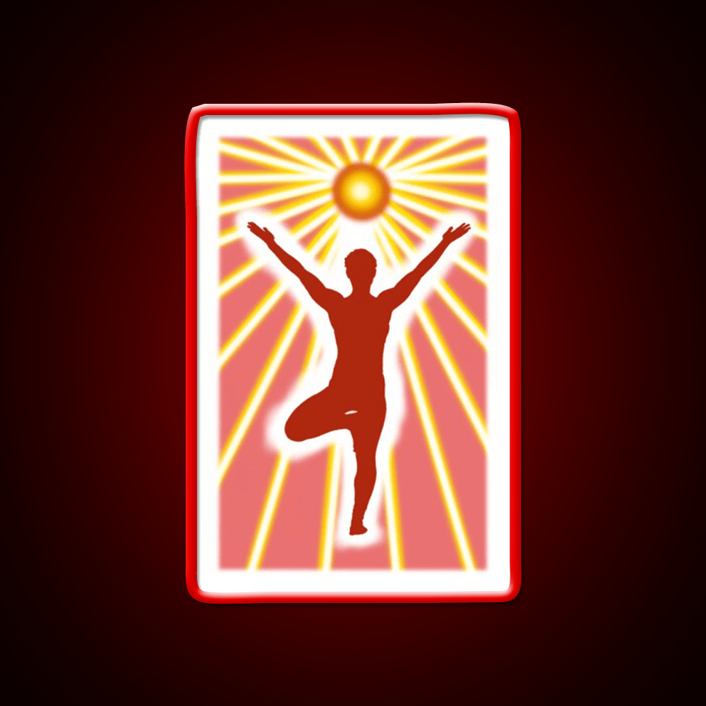 Vrikshasana Tree Yoga Pose Yoga Led Neon Sign For Wellness Space Rgb Color - Shineneon