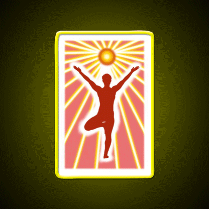 Vrikshasana Tree Yoga Pose Yoga Led Neon Sign For Wellness Space Rgb Color