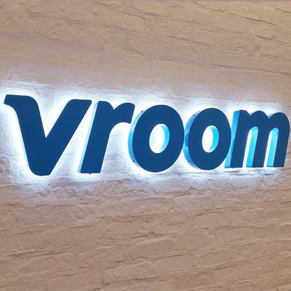 Vroom 3D Backlit Channel Letters Led Light Sign