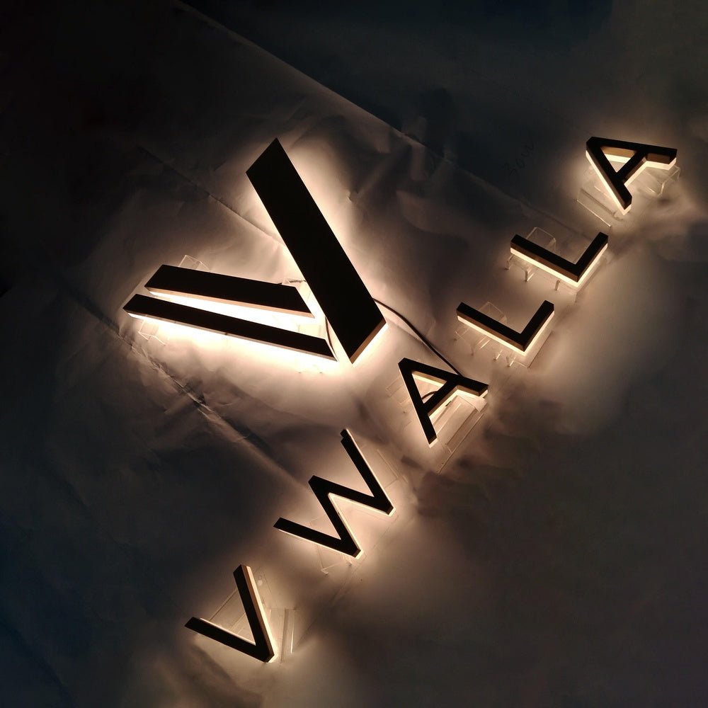 Vwalla 3D Backlit Channel Letters Led Light Sign - Shineneon