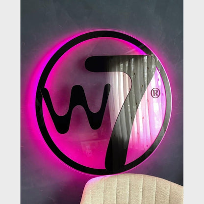 W 7 Acrylic Business Logo Sign - Shineneon