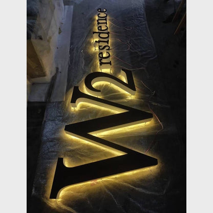 W2 Residence 3D Backlit Channel Letters Led Light Sign - Shineneon