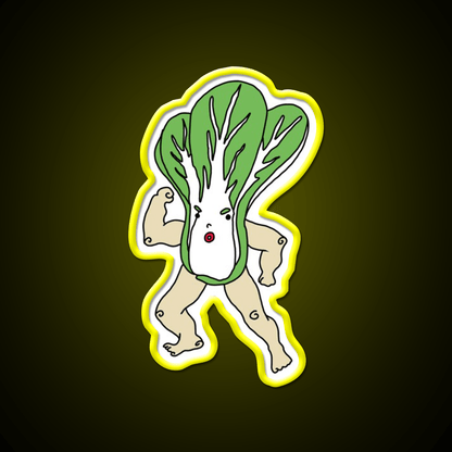 Wacky Snackies Bok Choy Boy Snack Food Led Neon Sign Rgb Color - Shineneon