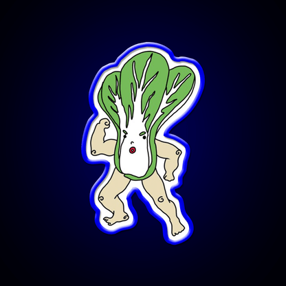 Wacky Snackies Bok Choy Boy Snack Food Led Neon Sign Rgb Color - Shineneon