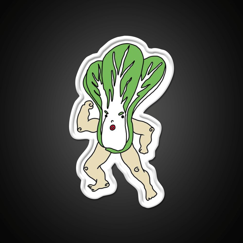 Wacky Snackies Bok Choy Boy Snack Food Led Neon Sign Rgb Color - Shineneon
