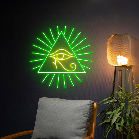 Wadjet In Pyramid Neon Sign